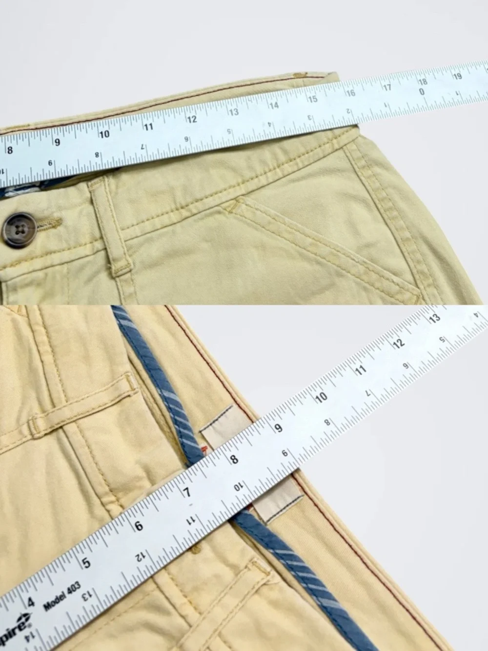 Early 2000s Hollister Pastel Yellow Low Rise Micro Mini Shorts